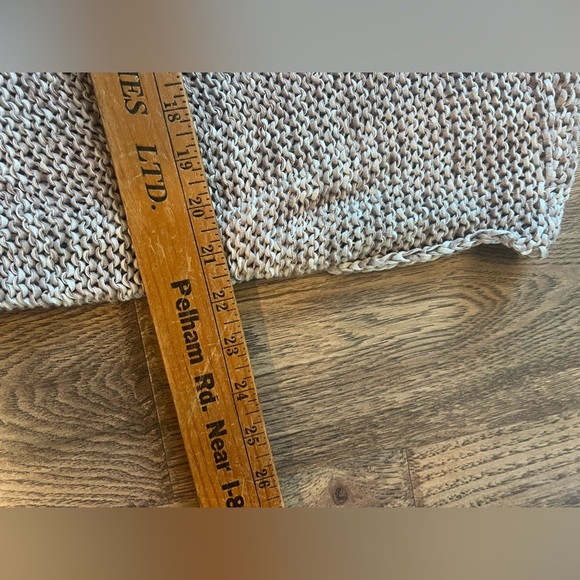 Chico's Color Pop Pattern Cardigan Sweater Tan Pink Metallic Size 1 NWT - Picture 7 of 7